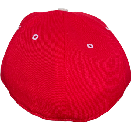 True Vintage Fitted Red 5 Panel Hat Cap 7 1/8