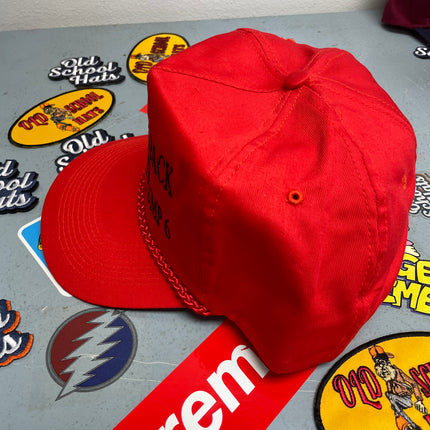 LEMME GET A PACK OF REDS AND $10 ON PUMP 6 Vintage Orange Tone Red Rope Snapback Cap Hat Funny Custom Embroidered