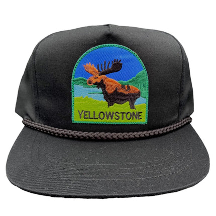 Custom Yellowstone patch on a Black Snapback Hat Cap with Rope