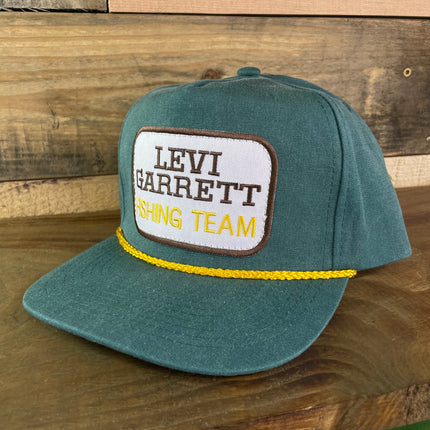 Custom Levi Garrett Fishing Team patch Gold Rope Snapback Cap Hat – Old  School Hats