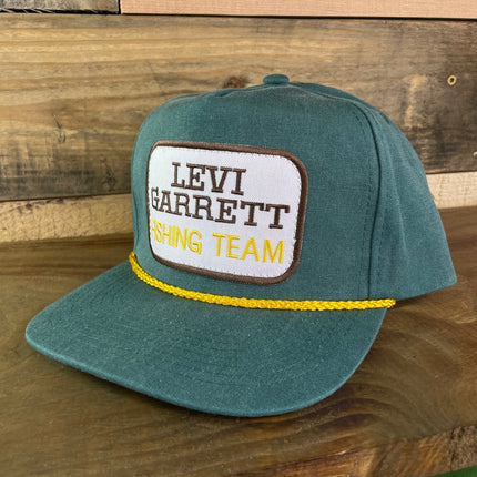 Custom Levi Garrett Fishing Team patch Gold Rope Snapback Cap Hat