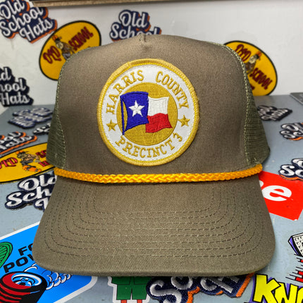 Custom Harris County Texas Precinct patch Vintage Snapback Hat Cap with Rope