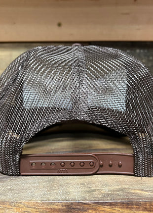 Old As Fuck Brown Mesh SnapBack Hat Cap with Brown rope Custom Embroidery