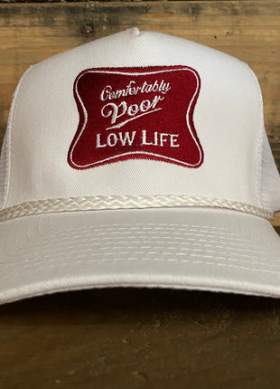 Comfortably Poor low life Vintage mesh rope Snapback hat cap custom embroidery