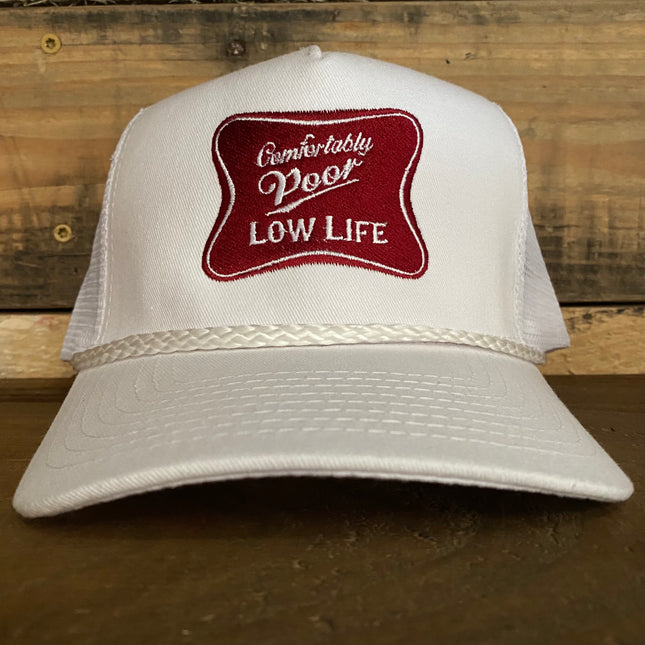 Comfortably Poor low life Vintage mesh rope Snapback hat cap custom embroidery