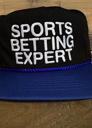 Sports Betting Experts Vintage Zipback Hat cap Custom Embroidery