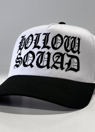 OFFICIAL HOLLOW SQUAD Xavier Wulf COLLAB White Crown Black Brim SnapBack Cap Hat Custom Embroidered
