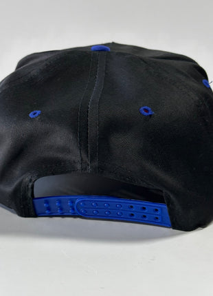 Kiss My Double Wide Ass on a Vintage Blue Crown Blue Brim SnapBack Hat Cap with Rope Custom Embroidery
