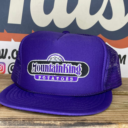 Custom Mountain king potatoes purple Snapback mesh Trucker hat