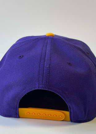 RUN THE DANG BALL Gold and Purple Snapback Cap Hat Custom Embroidered
