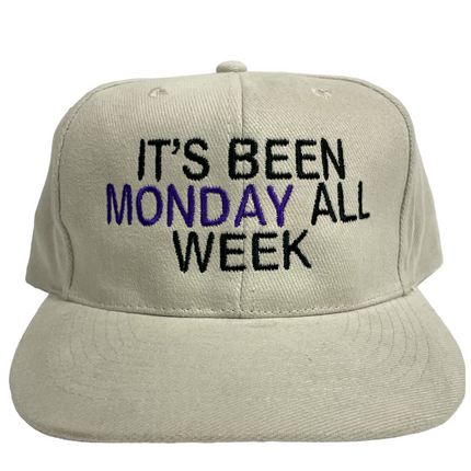 ITS BEEN MONDAY ALL WEEK Vintage Strapback Cap Hat Funny Custom Embroidered