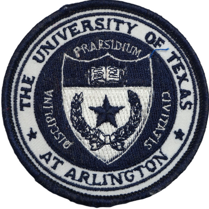 Vintage The University of Texas at Arlington School Logo Navy 3" Sew On Circle Patch