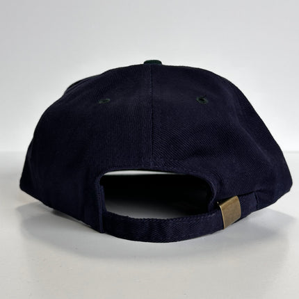 Custom Natures Own patch Vintage Blue Brim Green Brim Strapback Hat Cap