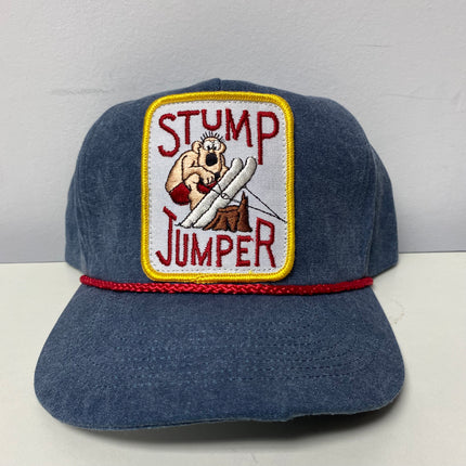 Custom Stump Jumper Water Skiing Vintage Indigo Rope Snapback Hat Cap