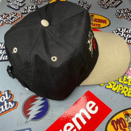 My Money Goes To Beer Vintage Custom Embroidered Strapback Black Crown Cap Hat