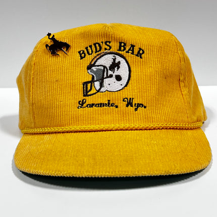 Vintage Buds Bar Wyoming Cowboys Cordaroy SnapBack Cap Hat
