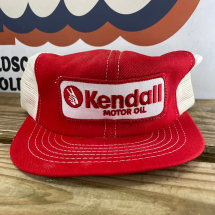 Vintage Kendall Motor Oil Mesh Snapback Trucker Hat Cap Swingter Made in USA