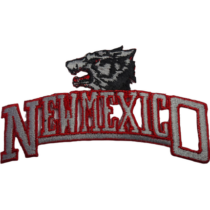 Vintage New Mexico Lobos Mascot Team Logo 4.25" x 2.5" Patch
