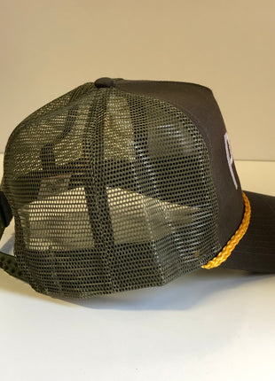 Porn Star brown/green mesh golden rope snapback custom embroidered hat cap