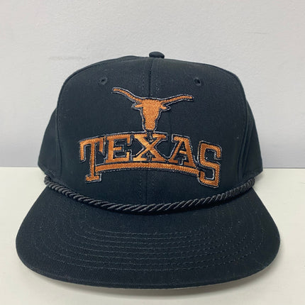 Custom Texas Longhorns Vintage Black Snapback Hat Cap