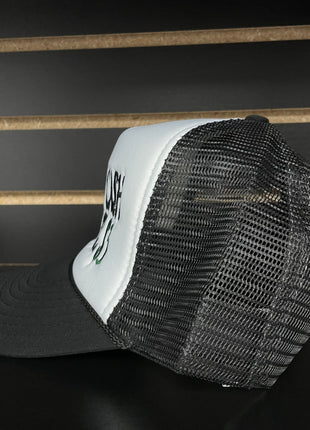 Johnny Cash Owes Me $5 Vintage Black Mesh Trucker Snapback Cap Hat Custom Embroidered