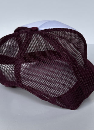 I HAD BOOBS FOR BreakfasT Funny Maroon Mesh Trucker SnapBack Cap Hat Custom Printed