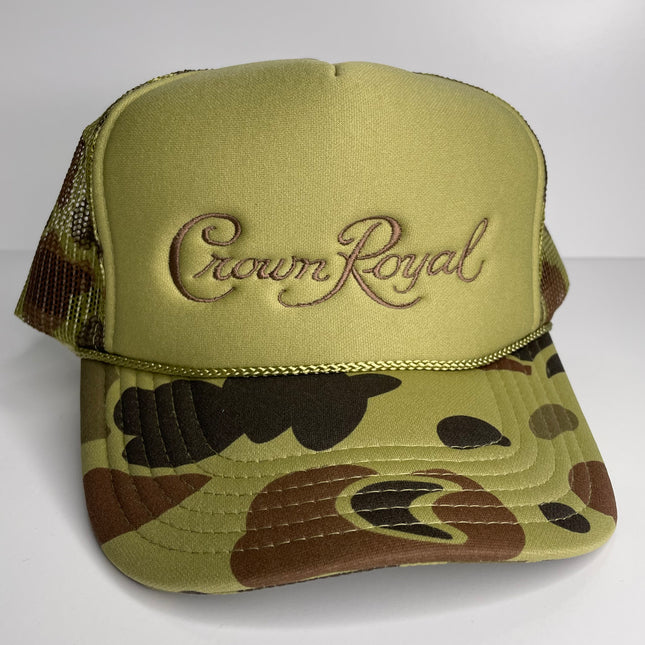 Crown Camo Rope Snapback Cap Hat Custom Embroidered