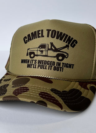 Camel Towing Camouflage Mesh Trucker SnapBack Cap Hat Custom Printed