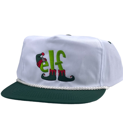 ELF Vintage Rope vintage custom embroidered Green Brim Snapback Cap Hat