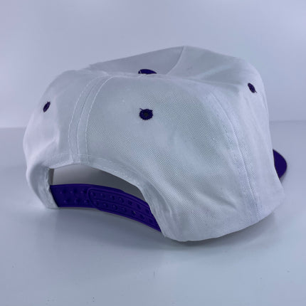Crown Vintage Purple Brim Double Rope Snapback Cap Hat Embroidered
