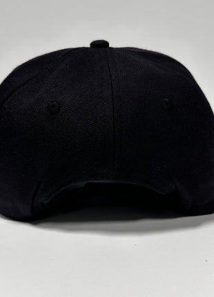 Whiskey embroidered on a black SnapBack Hat Cap Custom Embroidery