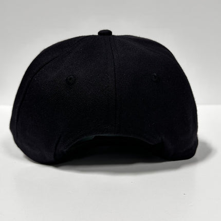 Whiskey embroidered on a black SnapBack Hat Cap Custom Embroidery