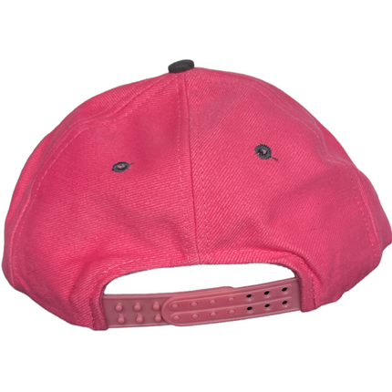 Vintage Pink Low Crown Gray Charcoal Brim SnapBack Hat Cap
