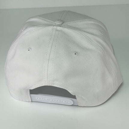 University of Your Mom Vintage White Snapback Hat Cap with Rope Custom Embroidered