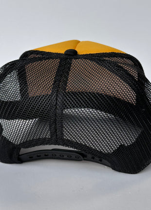 Hard Dickens Cider Funny Inappropriate Trucker Hat Yellow Foam Black Mesh SnapBack Cap Custom Printed