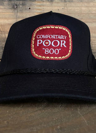 Comfortably POOR “800” vintage rope Snapback hat cap custom embroidery