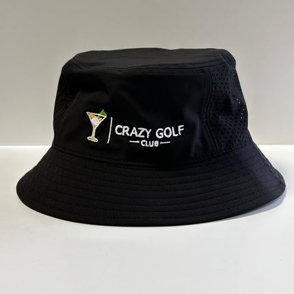 Crazy Golf Club Black Bucket Hat Size L Custom Embroidered