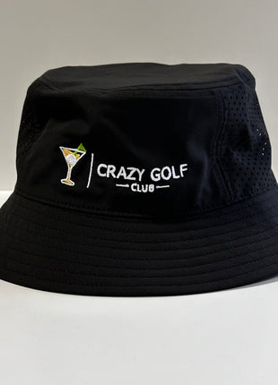 Crazy Golf Club Black Bucket Hat Size L Custom Embroidered