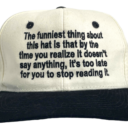 The Funniest thing about this hat custom embroidered vintage Strapback cap hat meme funny