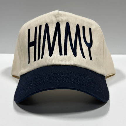 HIMMY on off white crown navy brim SnapBack Hat Cap Custom Embroidery