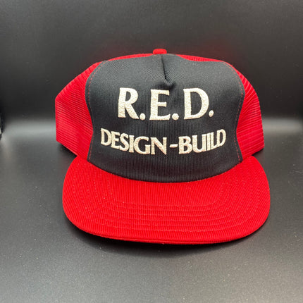 Vintage R.E.D. Design Build Mesh Trucker Snapback Hat