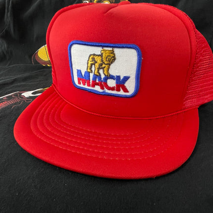 Vintage Mack Truck Red Mesh Snapback Trucker Cap Hat