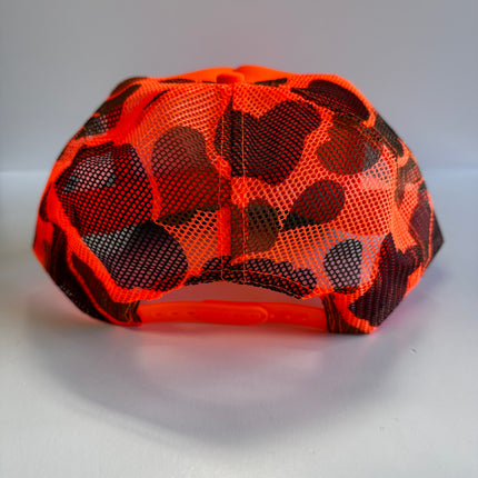 I JERK IT EVERY CHANCE I GET Funny Fishing Orange CAMO SnapBack Mesh Trucker Cap Hat Custom Printed