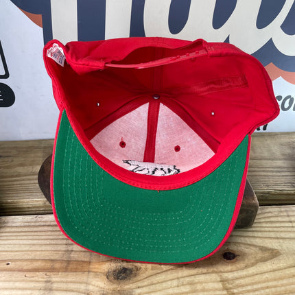 Vintage Browntown VA Bear Red Snapback ball Cap Hat