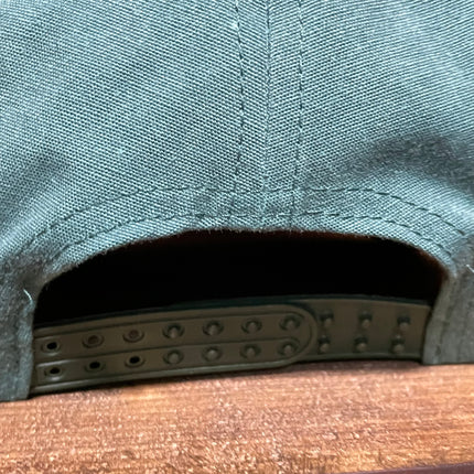 Custom Mallard Duck patch Curve Brim Rope Stonewash Green Snapback Cap Hat