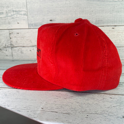 Vintage Aspen Colorado Red corduroy Snapback hat cap