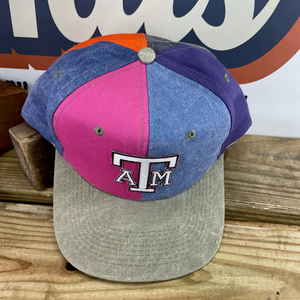 Custom Pin Wheel Colorway Texas A&M patch vintage Snapback Hat Cap