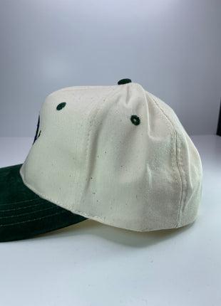 Earth Man Suede Brim Snapback Cap Hat Custom Embroidered