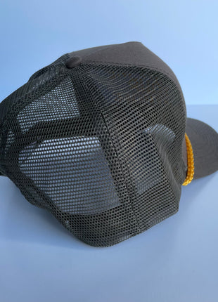 Show Me Your Butthole Army Green Mesh Rope Snapback Trucker Cap Hat Humor Custom Embroidery
