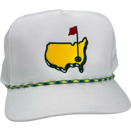 Golf USA White SnapBack Hat Cap braided rope Perfect fit! Custom embroidery